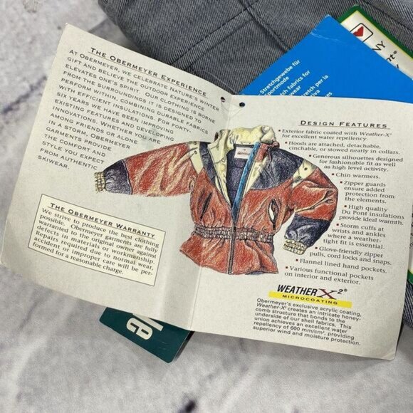 Vintage OBERMEYER Women's Monroe II Stretch In The Boot Ski Pants Size 8‎ L 1993 - Picture 15 of 16